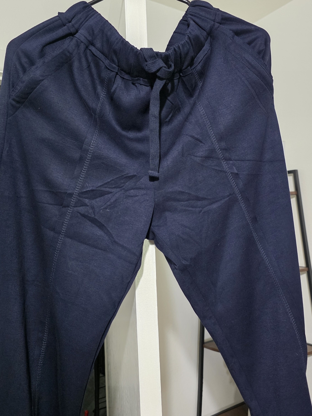 White Birch Navy Drawstring Jogger Pants Womens Medium